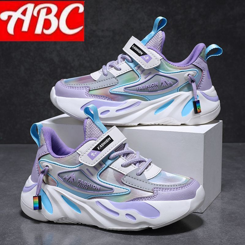 ABC女童鞋2022秋冬皮面防水運動鞋公主風中大童防滑軟底休閒鞋子