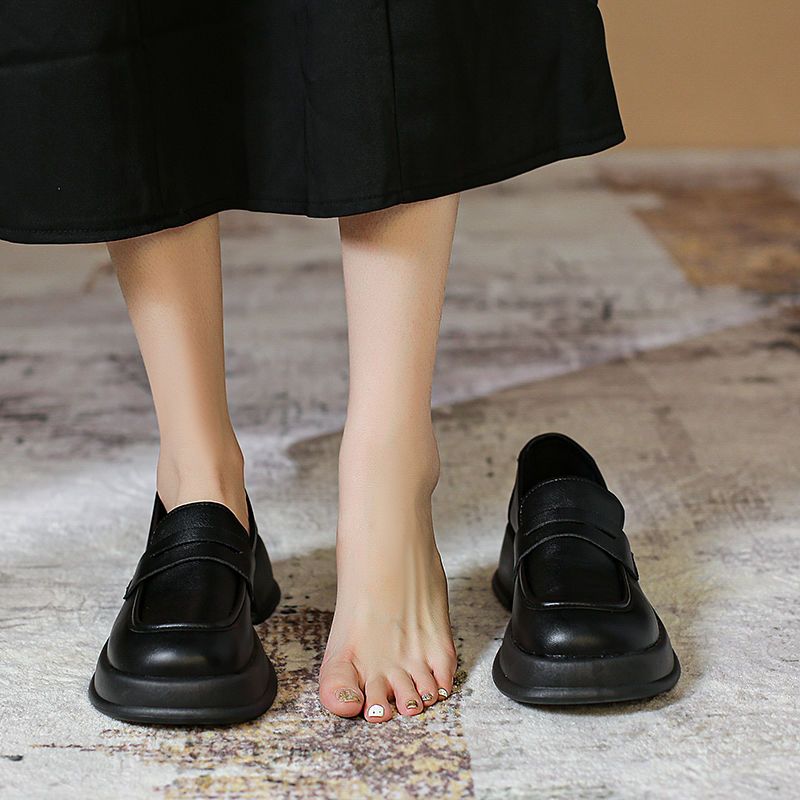 跃臣玛丽珍小皮鞋女2022新款法式复古中跟粗跟英伦风单鞋日系jk鞋