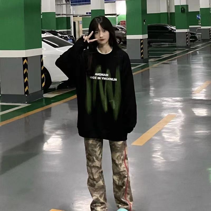 高質量bf慵懶風衛衣女春秋韓版寬鬆ins潮牌美式復古高街秋季上衣