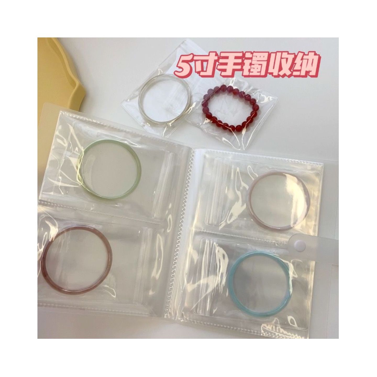Transparent jewelry storage book pvc sealed bag jewelry storage book dust-proof anti-oxidation necklace earrings display stand