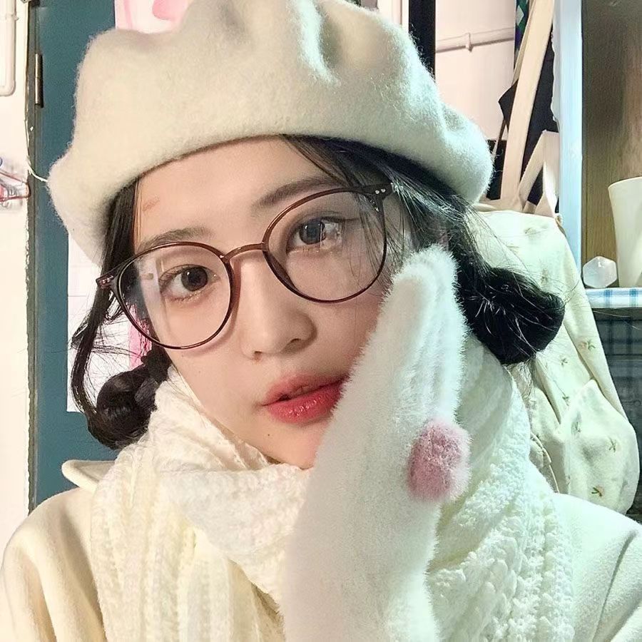 茶棕色超輕韓版眼鏡近視女可配度數網紅款素顏顯瘦平光鏡框潮流男