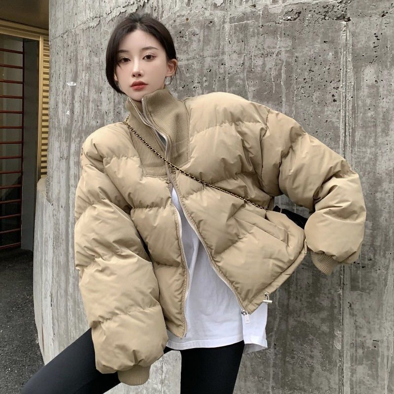 加厚麵包棉服女2022新款立領設計感小眾夾棉棒球外套ins潮秋冬季