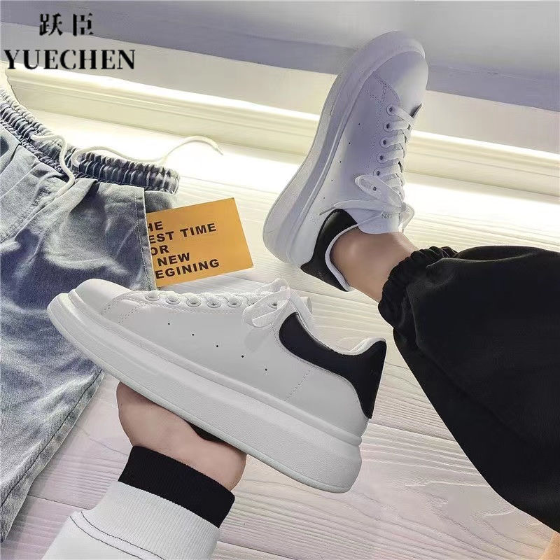 Yuechen McQueen small white shoes men's shoes 2022 spring and autumn new sneakers with thick soles and heightened couples all-match men's and women's shoes