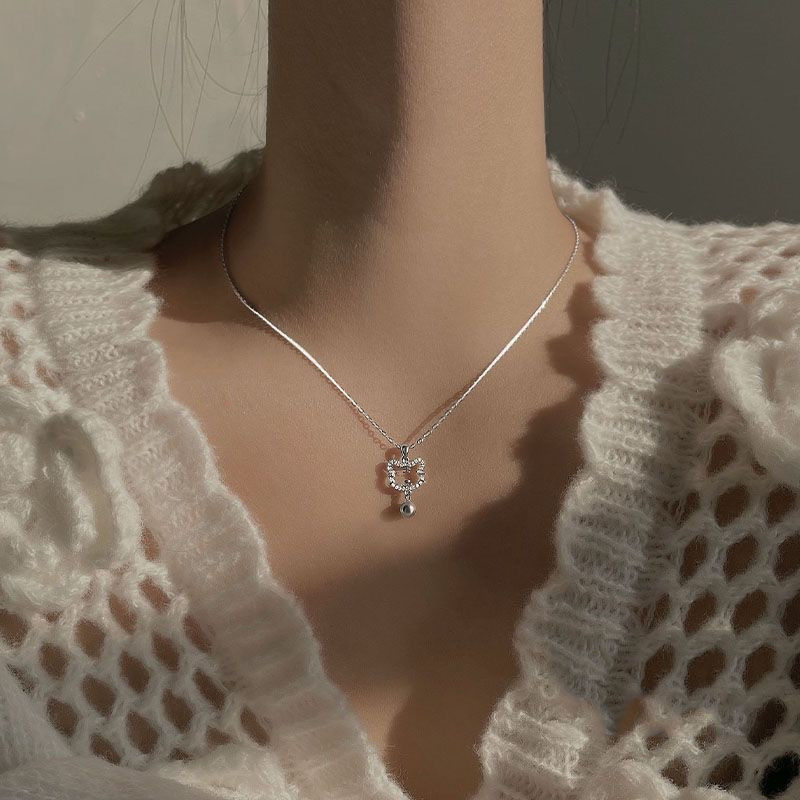 Little tiger bell necklace female ins student simple natal year tiger hollow out diamond clavicle chain tiger year jewelry