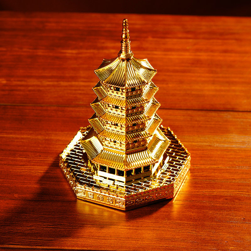 雷峰塔模型摆件镇浙江杭州西湖旅游纪念品金属工艺品送朋友同事