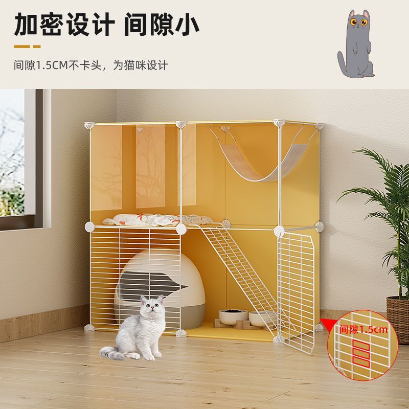 猫笼子两层家用室内别墅带厕所一体超大自由空间小型宠物猫咪笼子