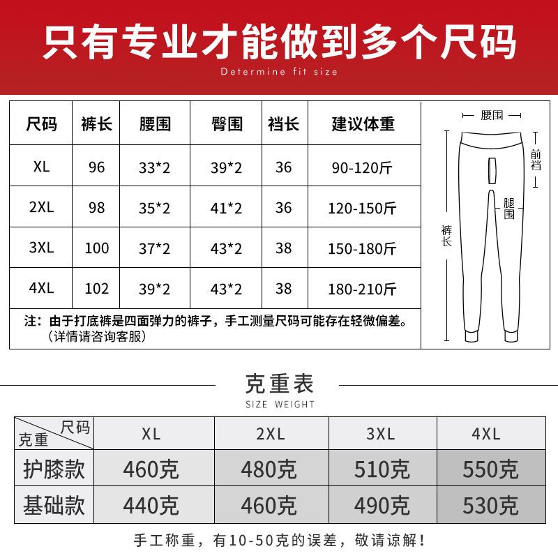 南极人男士冬季保暖裤一体防风加绒加厚内穿大码紧身棉裤打底毛裤