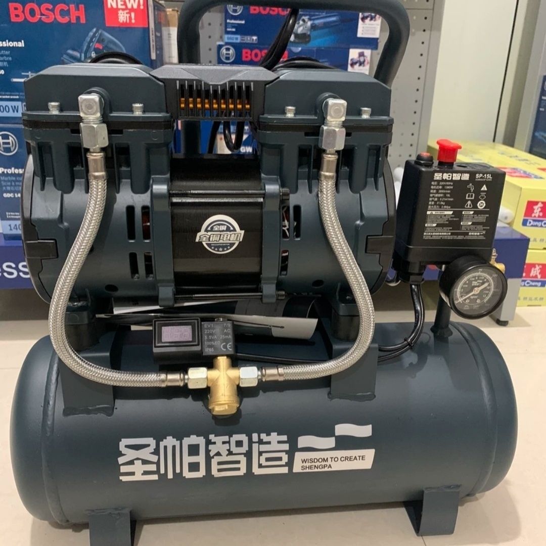 圣帕智造15l空压机1390w装修木工打气泵伏虎空压机全新圣帕空压机