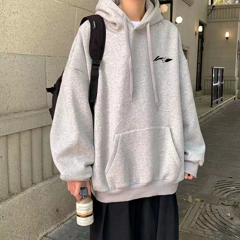 秋季ins衛衣男潮牌潮流帥氣百搭純色上衣服港風寬鬆休閒連帽外套