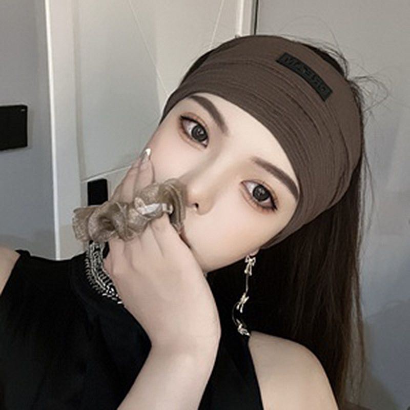 Hair band hat women's summer thin section hair band women's wash face cool street pullover temperament outer wearing Baotou confinement headscarf