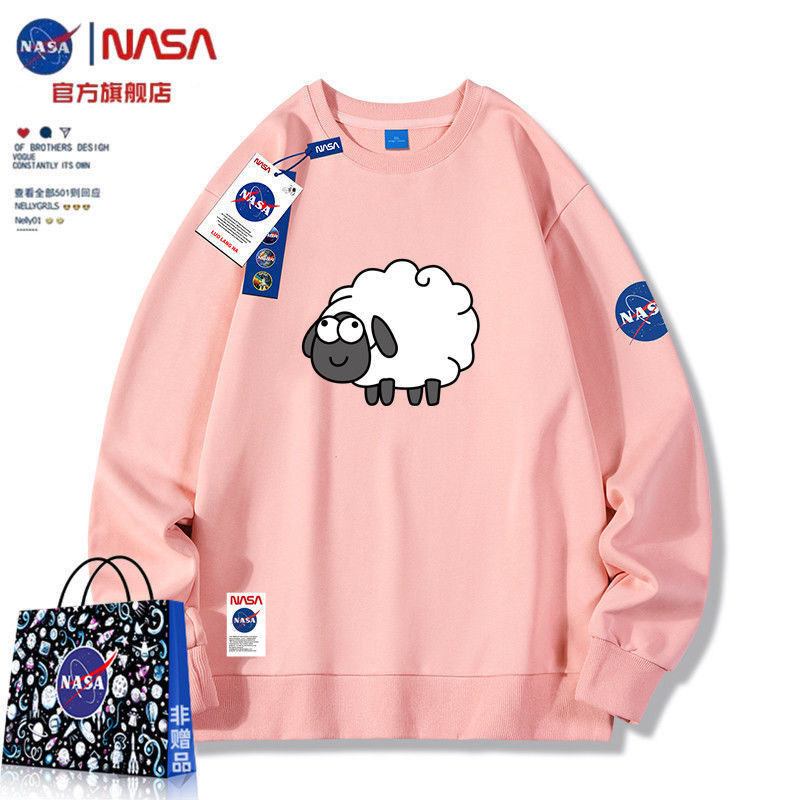 NASA官方旗舰店联名羊了个羊纯棉卫衣男女秋季潮流情侣装圆领外套
