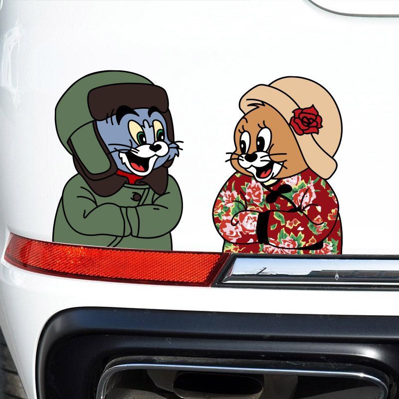 Northeastern Tom and Jerry car sticker cartoon Tom personality funny motorcycle electric creative body decoration reflective