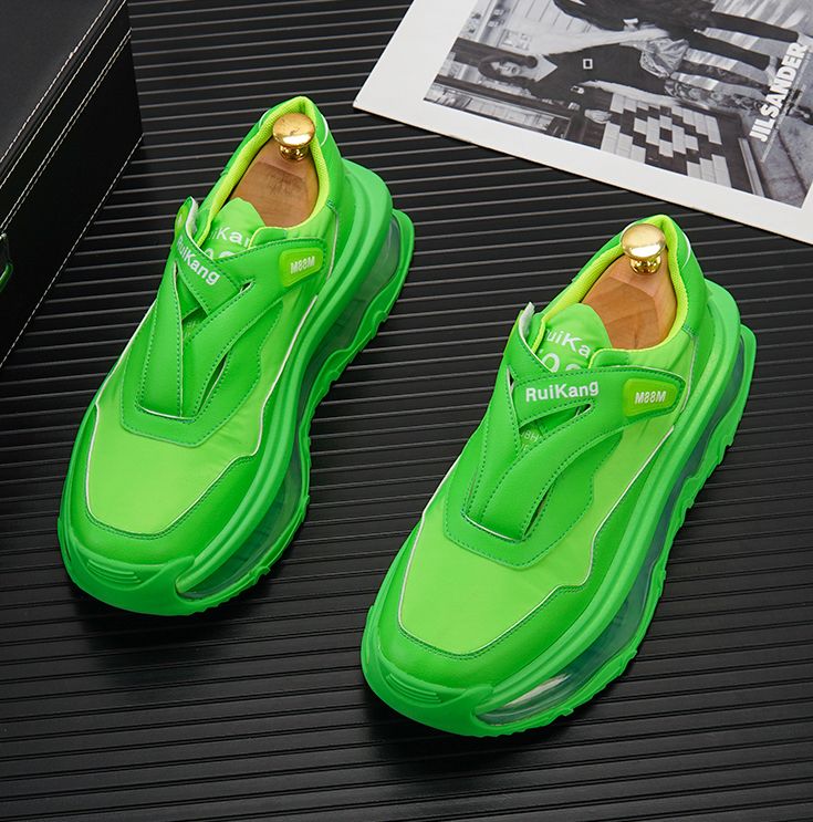 【 High Quality Materials 】 Men's Fashionable Versatile, Dad's Are Breathable Trendy, Thick Soled Height Increasing_voghion.com