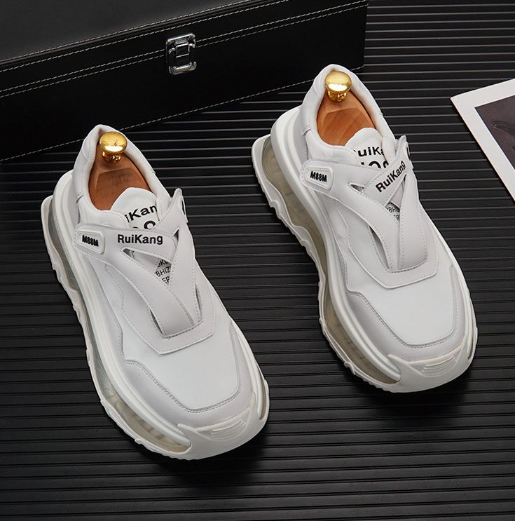 【 High Quality Materials 】 Men's Fashionable Versatile, Dad's Are Breathable Trendy, Thick Soled Height Increasing_voghion.com