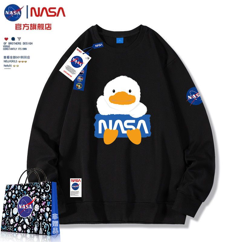 NASA官方旗艦店聯名純棉衛衣男女秋季寬鬆韓版百搭上衣外套情侶裝