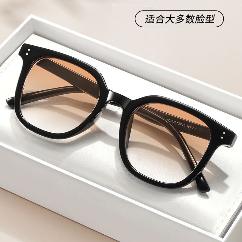 Wang Jiaer gm sunset sunglasses gradient black frame brown high street men's high-end blush sunglasses women summer