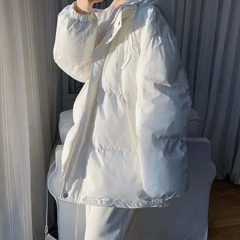 2023 Winter New for Male and Female Students Versatile Loose Trend Thickened Cotton Coat_voghion.com