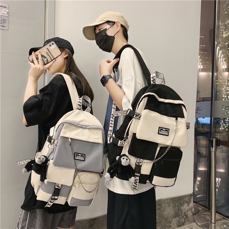 High school student schoolbag male large capacity sturdy youth junior high school backpack backpack female junior high school student fashion trend