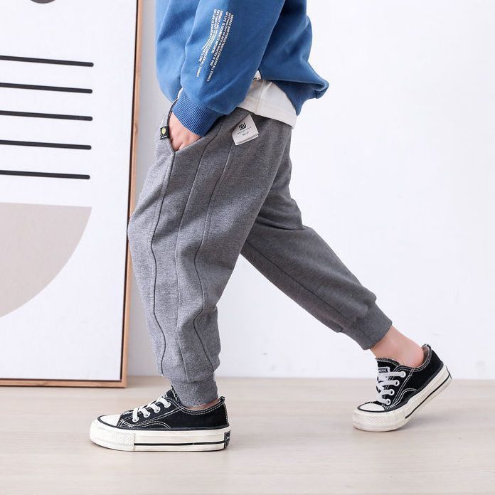 Boys' pants, velvet and thickened winter sports pants, baby boy's cotton pants, one-piece velvet winter clothing, children's autumn and winter clothing