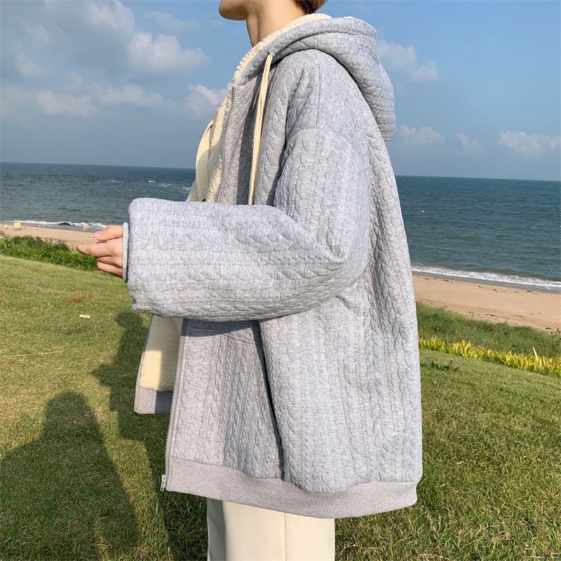 Chaqueta con capucha hombre invierno lana acolchada algodón_voghion.com