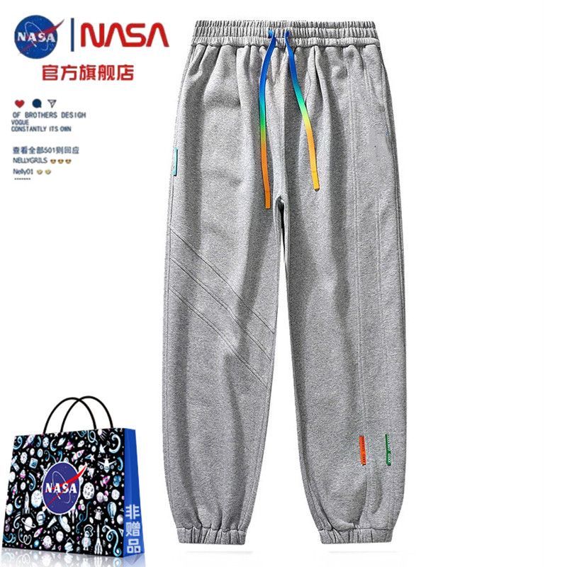 NASA official flagship store joint casual pants men's autumn and winter plus velvet sports pants pants Harem pants