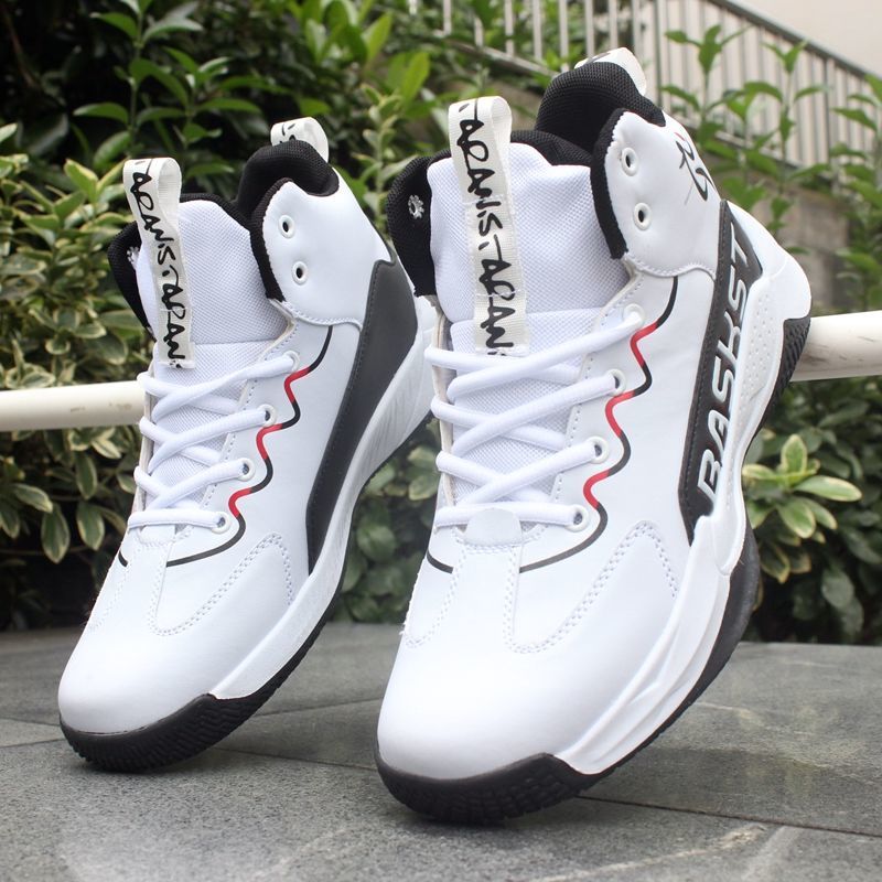 Professional basketball shoes men's spring and autumn new high-top sports shoes breathable deodorant combat shoes wear-resistant shock-absorbing elastic shoes