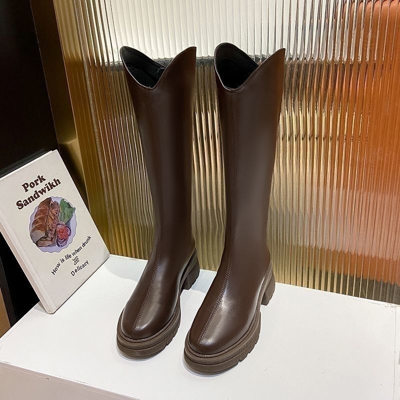 Woodpecker genuine leather boots women's 2022 new boots women's boots high boots but knee knight boots women