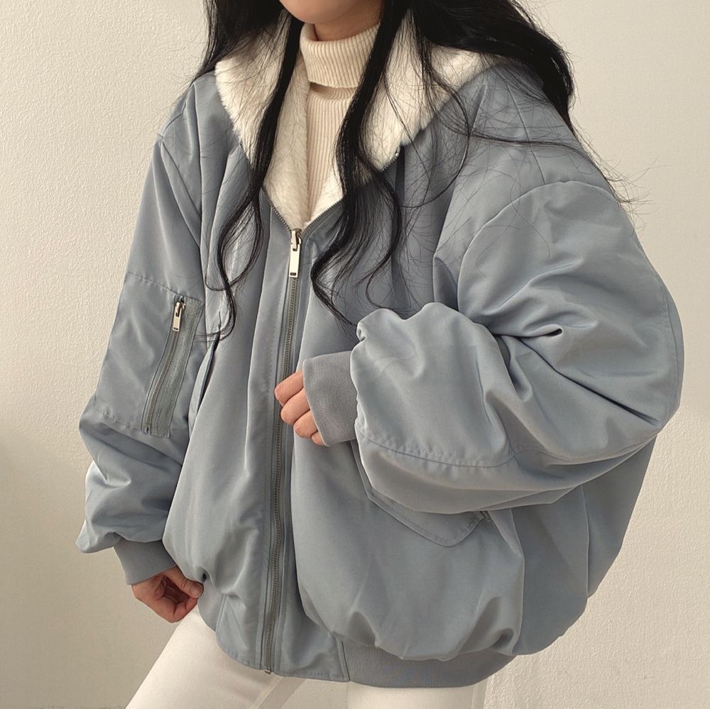 Korean plush and thick double-sided lamb wool for women's clothing, winter new zippered hooded cotton jacket top_voghion.com