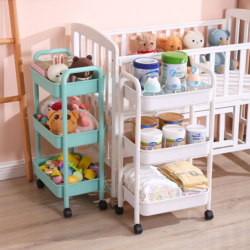 小推车置物架卧室卫生间落地多层零食架厨房可移动婴儿用品收纳架