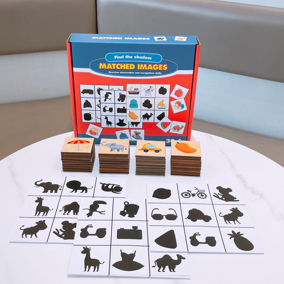 找影子配对拼图幼儿园蒙氏教具手眼协调记忆力观察想象力训练玩具