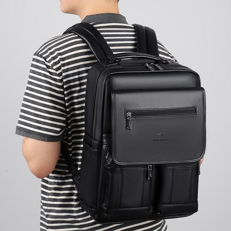 男士双肩包新款时尚商务电脑包16英寸出差背包大容量高颜值多功能