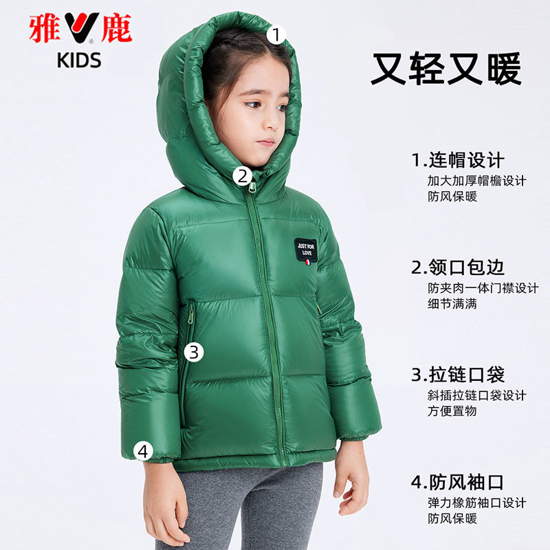Yalu 2022 new thickened children's down bread clothing boys and girls baby foreign style short winter coat winter clothes