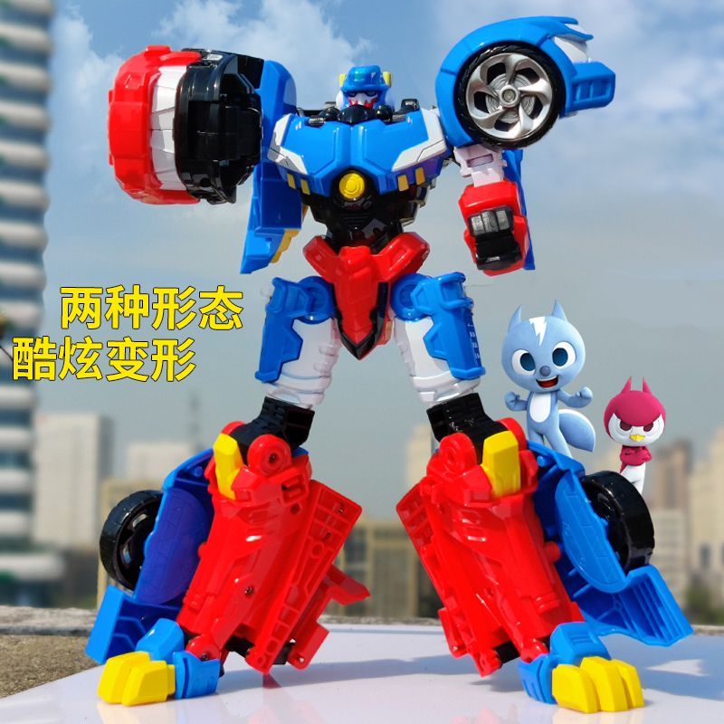 雷霆炫龙机甲迷你特工队超级恐龙力量变形合体机器人男孩金刚玩具