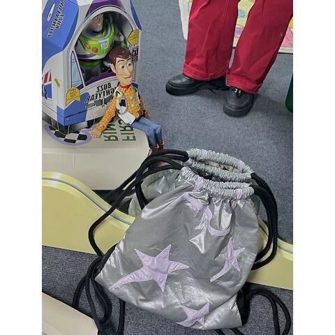 Kordelzugrucksack Für Reise Sport Und Uni Silberfarben_voghion.com