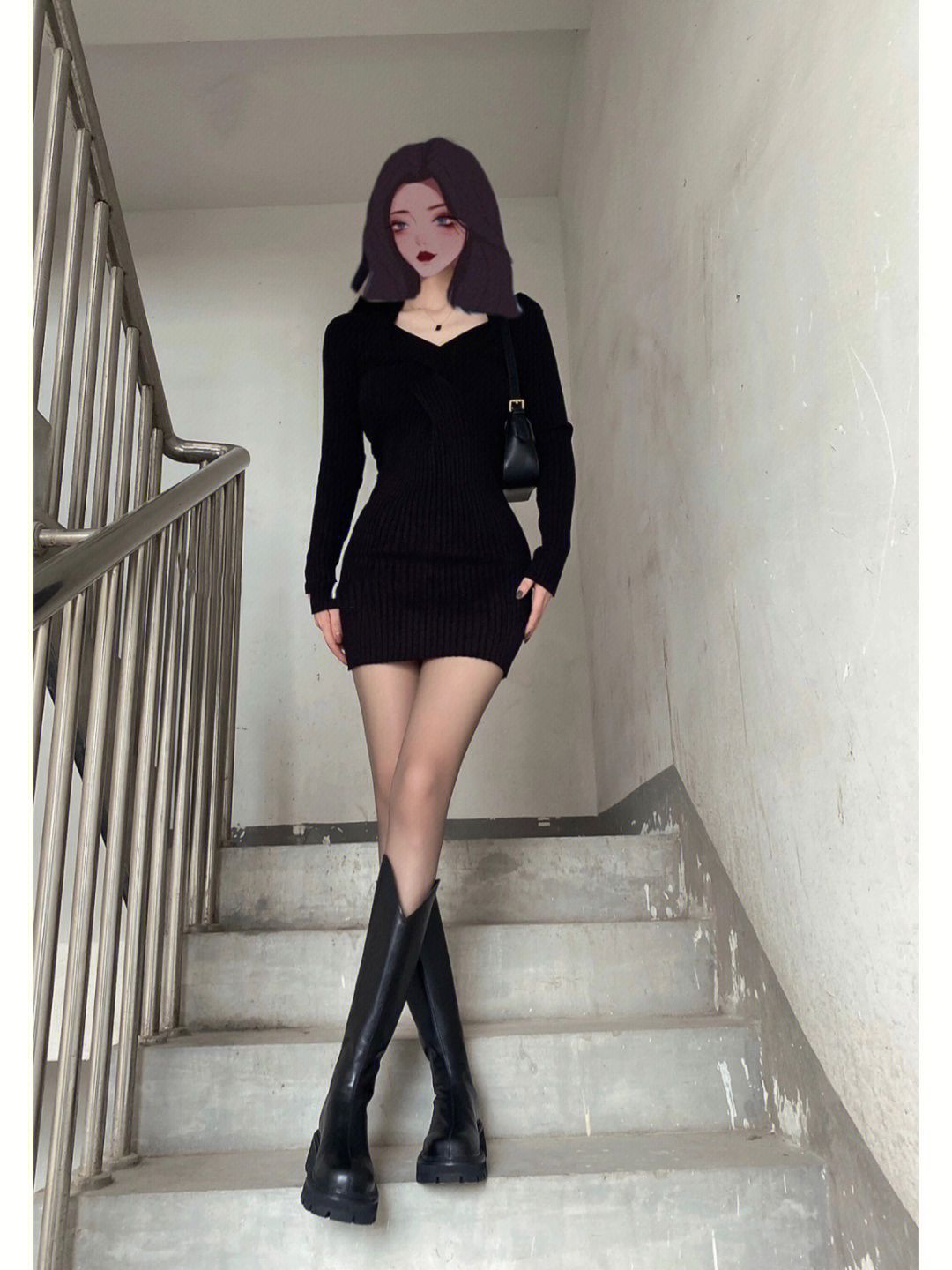 One-neck pure desire style strapless tights slimming pure desire bag hip skirt long sleeve pure desire hot girl hanging neck dress female autumn