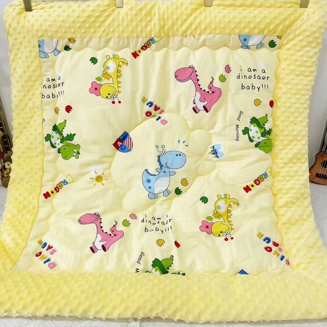 婴儿豆豆被四季款双面可用新生儿包被产房外出抱被婴儿被子可机洗