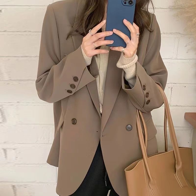 Suit women's jacket 2022 new net red hot style spring and autumn small suit jacket women's mid-length high-end temperament