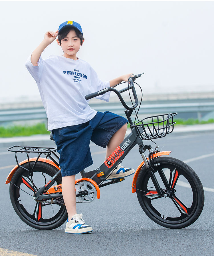 儿童自行车折叠单车轻便新款6岁-15岁中小学生避震男女孩单车脚踏
