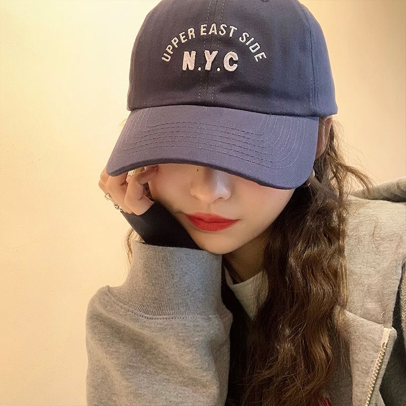 Baseball cap women's face small peaked cap Korean ins fashion tide brand new spring and summer sunscreen sunshade soft top