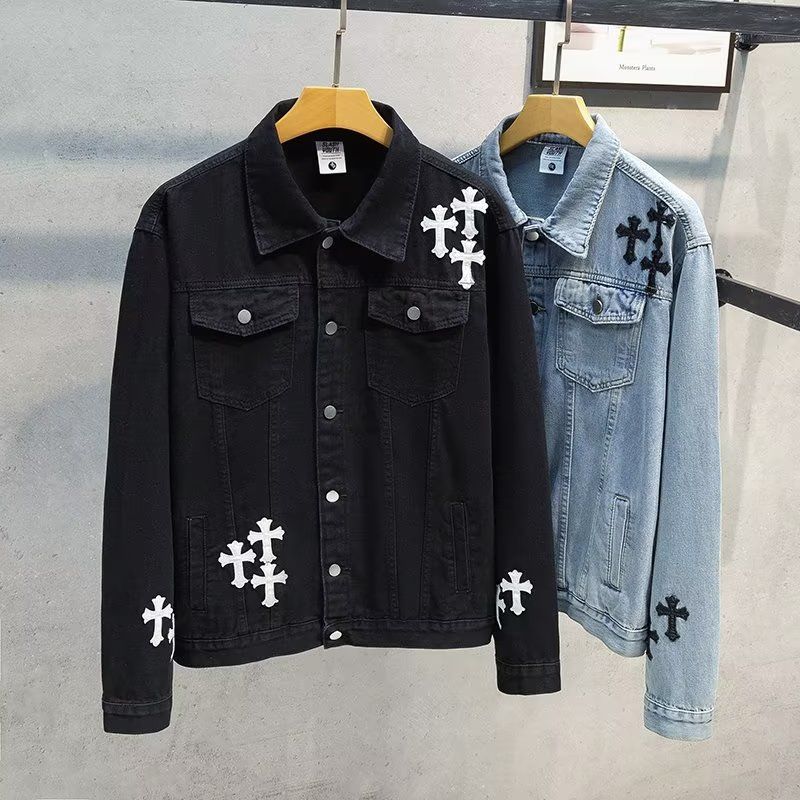 Men's jacket denim jacket men's autumn and winter tide ins all-match high-end handsome  new loose-fitting clothes