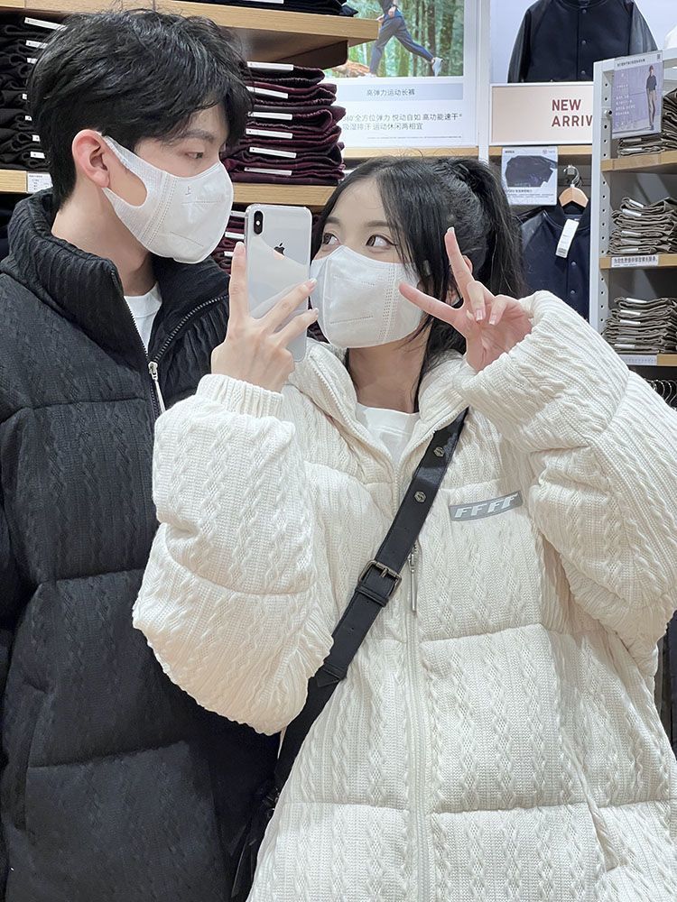 2022 New Korean Style Plush Thick Cotton Cotton Cotton Cotton Loose Warm Cotton Coat for Couples
