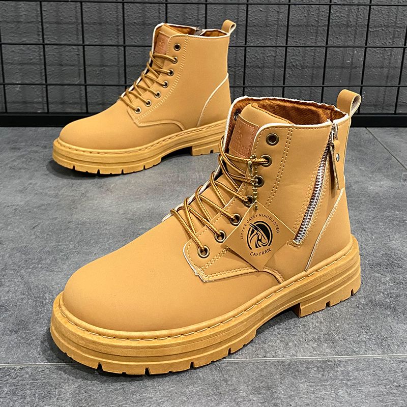 High-top Martin boots men's shoes autumn new shoes men's trendy all-match tooling shoes thick-soled sports and leisure boots