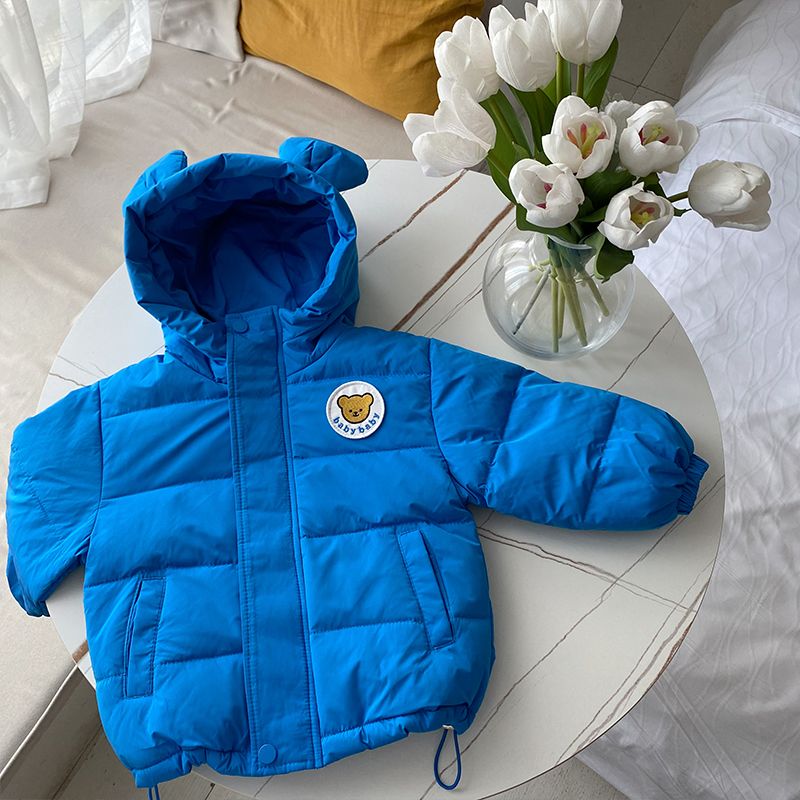 Winter new children's down jacket boys and girls big, medium and small baby down jacket hooded thickened short coat trendy