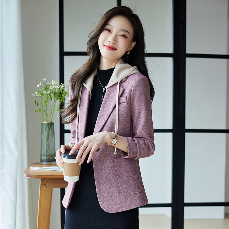 2023 Spring and Autumn New Style Slim Temperament Casual Suit Jacket for Small Women Outerwear Short Wool Suit Jacket