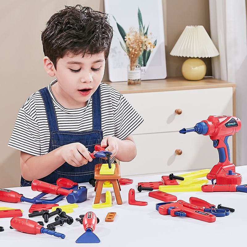 儿童玩具工具箱套装仿真修理电钻螺丝宝宝男孩益智手工组装3-6岁7