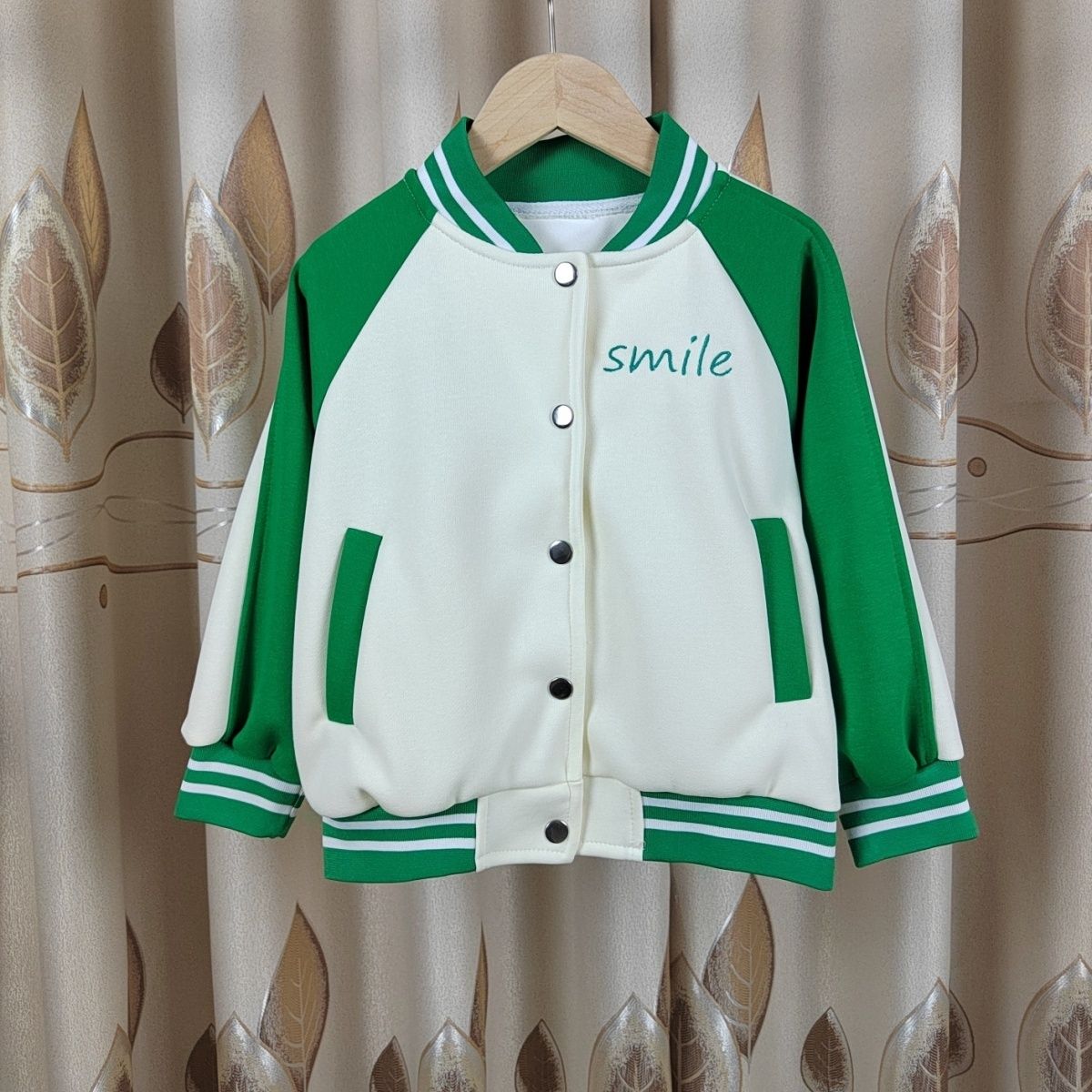 Boys and girls' jacket thickened children's baseball uniform autumn and winter clothing  new handsome middle and big children's casual winter top