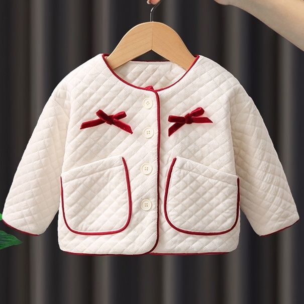 Girls jacket winter quilted  winter new children's winter dress girl baby cotton coat two-piece suit