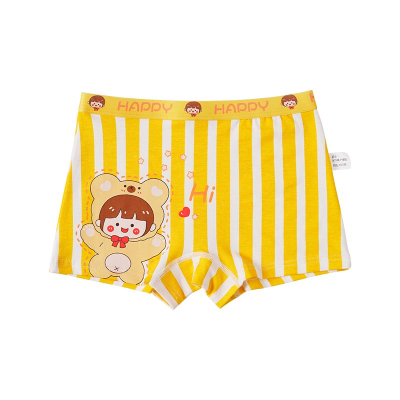 Girls' underwear boxer cartoon full cotton without PP middle and big children's pure cotton girls four-corner children's shorts student baby