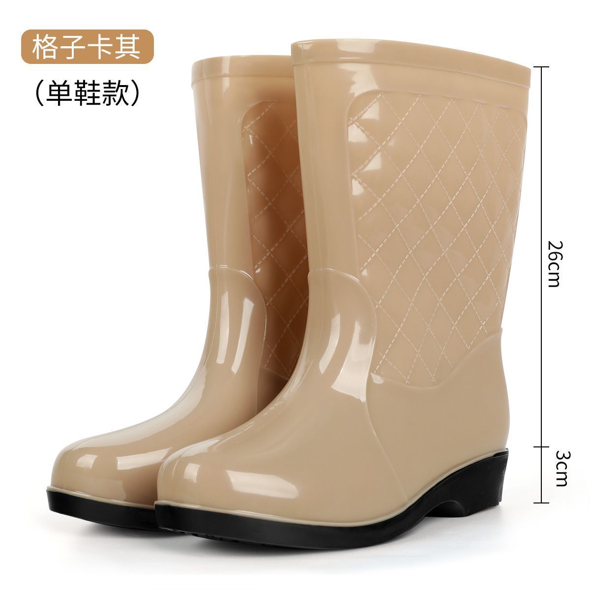 雨鞋女款中筒四季工作雨靴加棉保暖廚房厚底耐磨水靴防滑水鞋女士