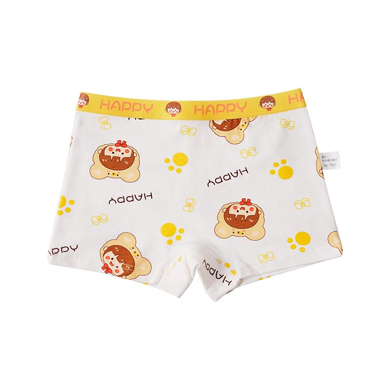 Girls' underwear boxer cartoon full cotton without PP middle and big children's pure cotton girls four-corner children's shorts student baby